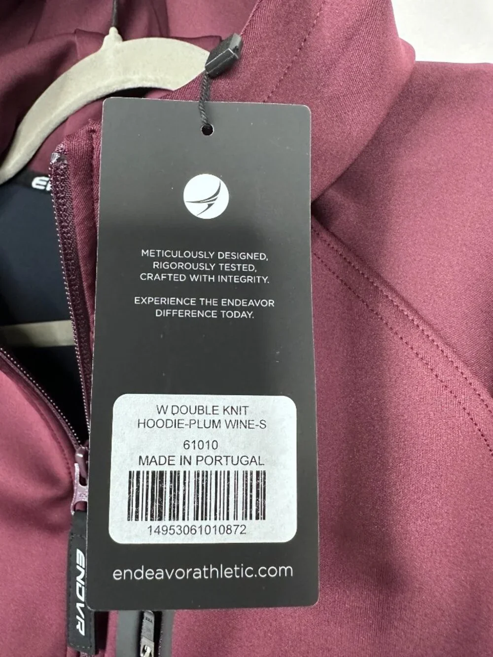 NWT Endeavor DRYFORCE® Double Layer Hoodie Jacket Plum Wine Small